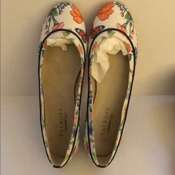NWT Talbots Umbra Floral Flats, Size 7.5 - Picture 5 of 7